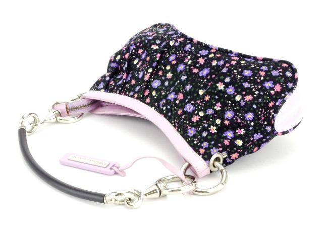 【GWタイムセール】ドルチェアンドガッバーナ DOLCE&GABBANA ハンドバッグフラワー柄 ドルガバ ブラック パープル シルバー系 レディース 中古_2