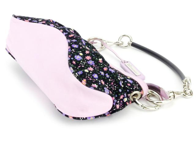 【GWタイムセール】ドルチェアンドガッバーナ DOLCE&GABBANA ハンドバッグフラワー柄 ドルガバ ブラック パープル シルバー系 レディース 中古_3