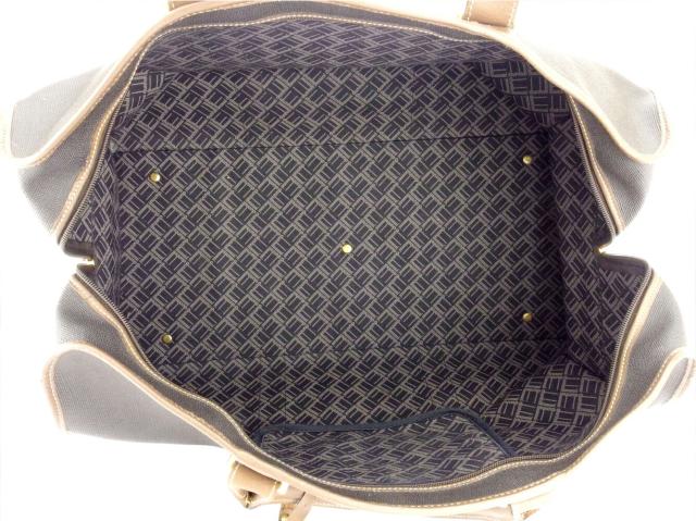 【30％OFF★週末タイムセール】ダンヒル Dunhill ボストンバッグヘリンボーン ブラック ブラウン ゴールド レディース 中古_5