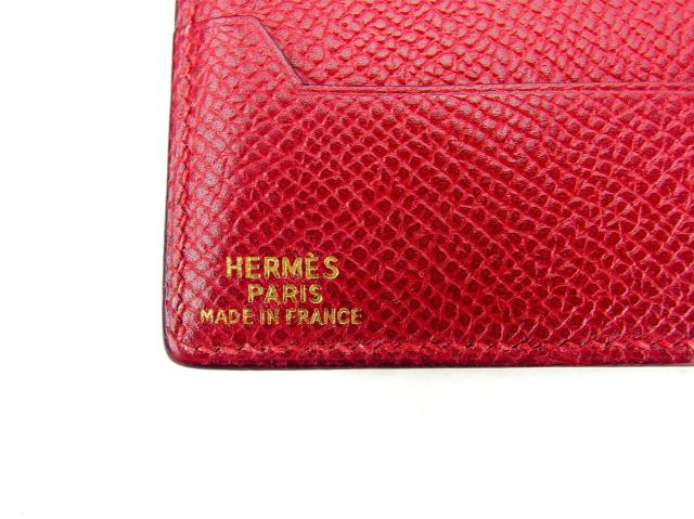 HERMES レッド 二つ折り財布 30％OFF☆週末タイムSALE】エルメス HERMES 二つ折り財布 レッド