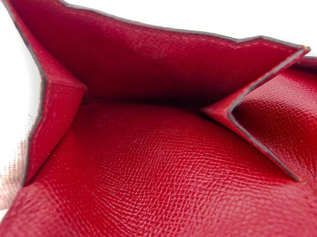 30％OFF☆週末タイムSALE】エルメス HERMES 二つ折り財布 レッド