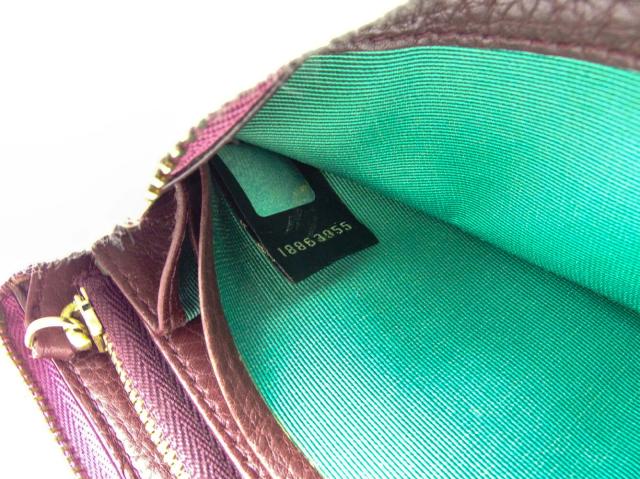 【30％OFF★週末タイムSALE】ブルガリ BVLGARI 長財布モネーテ パープル ゴールド グリーン レディース 中古_7