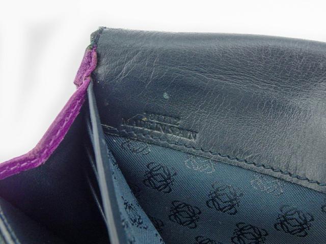 【30％OFF★週末タイムセール】ロエベ LOEWE 長財布アナグラム パープル ゴールド レディース 中古_8