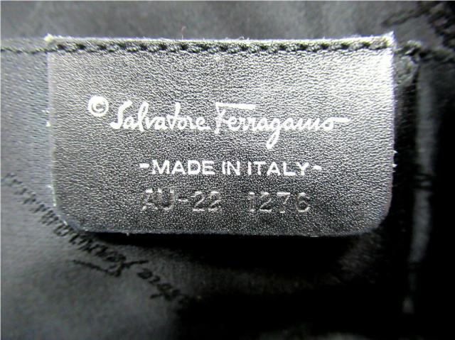 サルヴァトーレフェラガモ Salvatore Ferragamo ハンドバッグガンチーニ ネイビー ベージュ レディース 中古_8