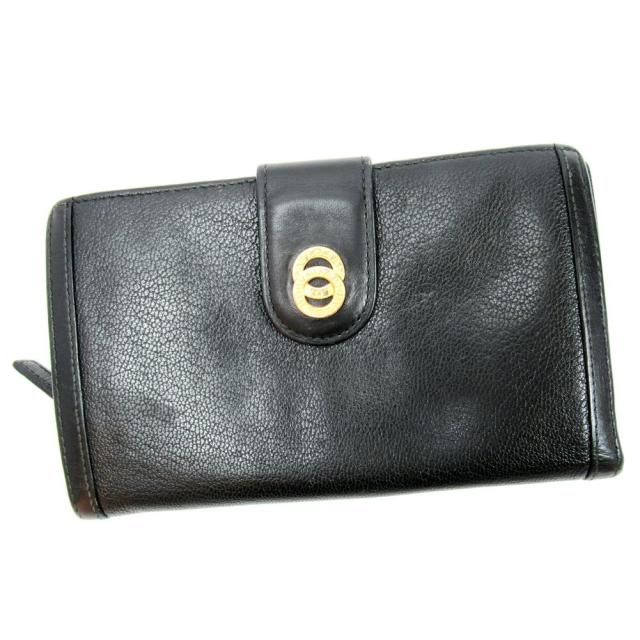 【BIGお買い物ラリー★30%OFFセール中】ブルガリ BVLGARI 長財布ドッピオトンド ブラック レディース 中古