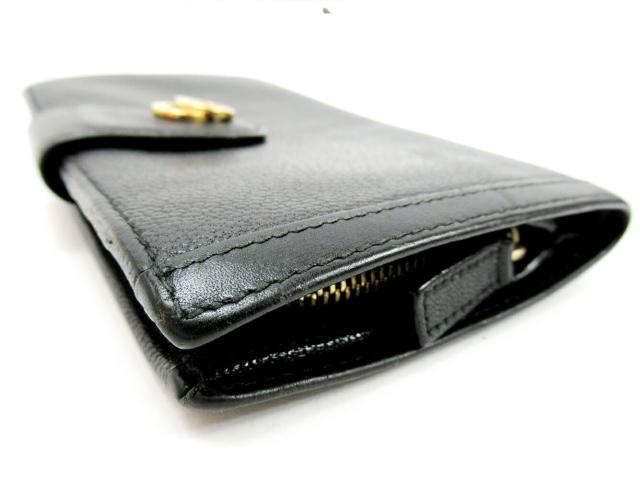 【30％OFF★週末タイムSALE】ブルガリ BVLGARI 長財布ドッピオトンド ブラック レディース 中古_3