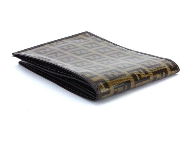 フェンディ FENDI 二つ折り財布ズッキーノ ベージュ ブラウン レディース 中古_2