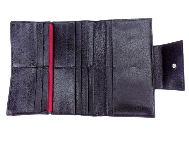 ブルガリ BVLGARI 長財布ロゴマニア ブラック シルバー レディース 中古_4