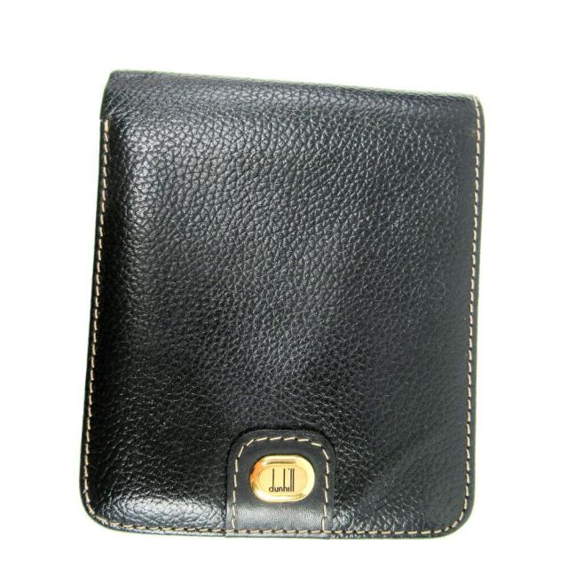 【BIGお買い物ラリー★30%OFFセール中】ダンヒル Dunhill 札入れ ブラック レディース 中古