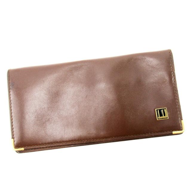 ダンヒル Dunhill 札入れ ブラウン レディース 中古