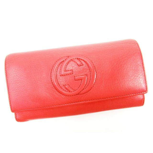 【BIGお買い物ラリー★30%OFFセール中】グッチ GUCCI 長財布インターロッキング ピンク レディース 中古