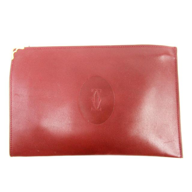 カルティエ CARTIER ポーチマストライン ボルドー レディース 中古の