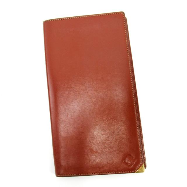 【BIGお買い物ラリー★30%OFFセール中】ロエベ LOEWE 札入れアナグラム ブラウン レディース 中古