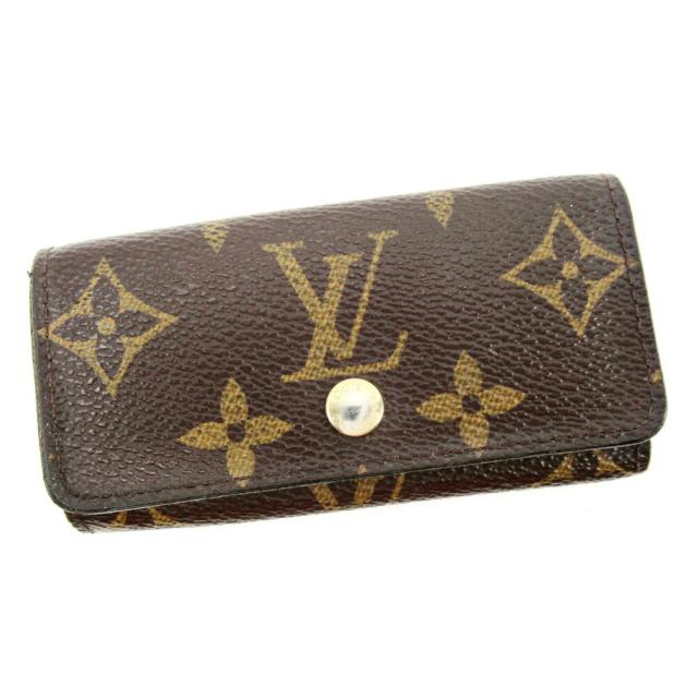 【BIGお買い物ラリー★30%OFFセール中】ルイ・ヴィトン LOUIS VUITTON キーケースモノグラム ミュルティクレ4 ブラウン レディース 中古