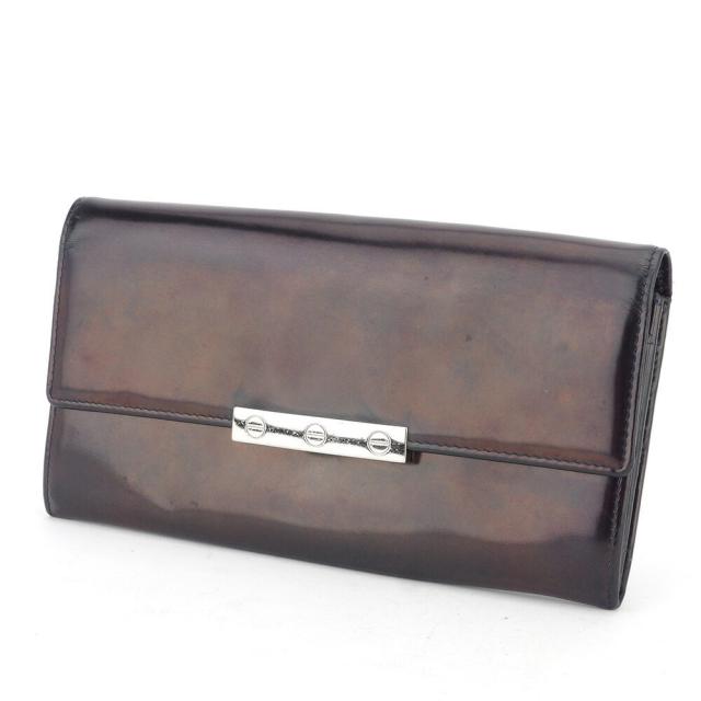 【BIGお買い物ラリー★30%OFFセール中】カルティエ CARTIER 長財布ラブコレクション ブラック シルバー レディース 中古