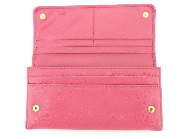 X'masセール☆30%OFF】プラダ PRADA 長財布ロゴ ピンク ゴールド