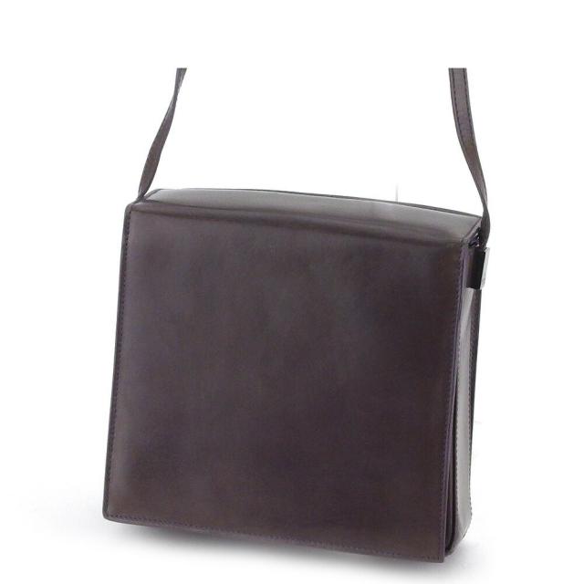 【BIGお買い物ラリー★30%OFFセール中】グッチ GUCCI ショルダーバッグスクエアフォルム チャコールグレー×ブラックシルバー レディース 中古