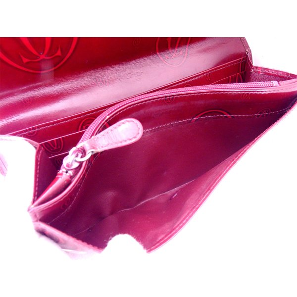 カルティエ CARTIER 長財布ハッピーバースデー ボルドー シルバー レディース 中古_5