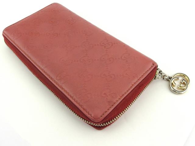 【週末タイムSALE★30%OFF】グッチ GUCCI 長財布グッチシマ ピンク レディース 中古