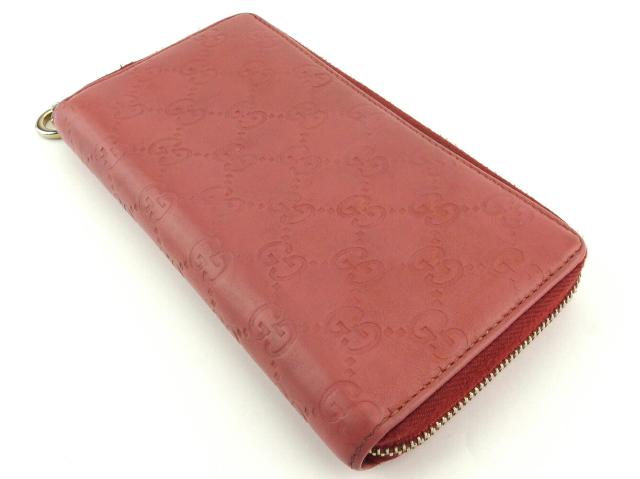 【週末タイムSALE★30%OFF】グッチ GUCCI 長財布グッチシマ ピンク レディース 中古