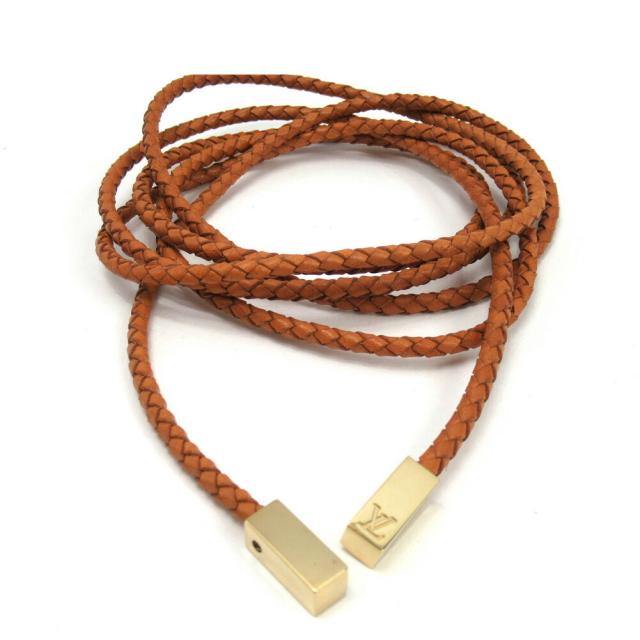 【BIGお買い物ラリー★30%OFFセール中】ルイ・ヴィトン LOUIS VUITTON ベルト編み込み サンチュールVVNトレセ ベージュ ゴールド レディース 中古