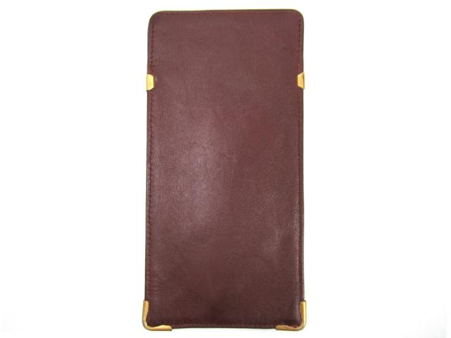 カルティエ CARTIER メガネケースマストライン ボルドー レディース 中古