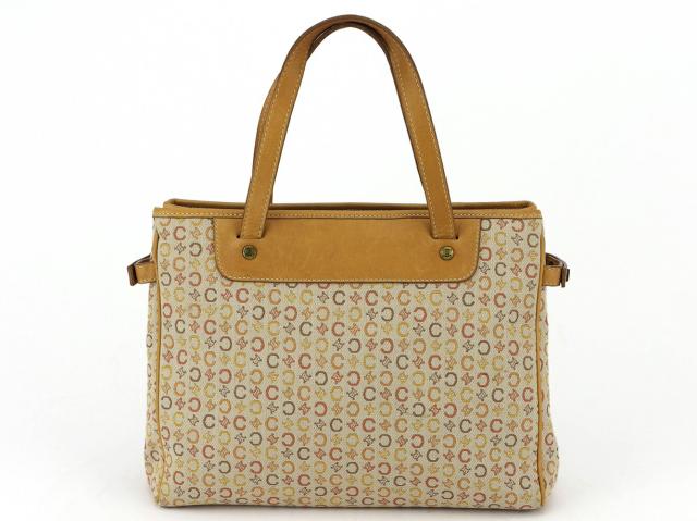 セリーヌ CELINE トートバッグマカダム ベージュ ブラウン ゴールド系 レディース 中古_1