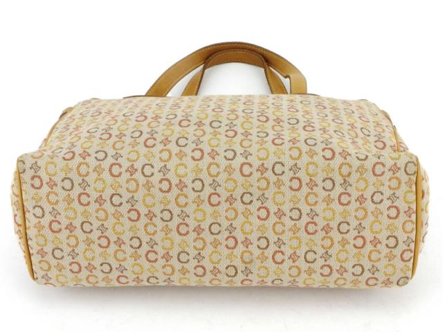 セリーヌ CELINE トートバッグマカダム ベージュ ブラウン ゴールド系 レディース 中古_4