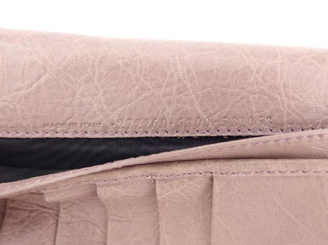 バレンシアガ BALENCIAGA 長財布ジャイアント コンチネンタル ピンク ベージュ シルバー系 レディース 中古_10