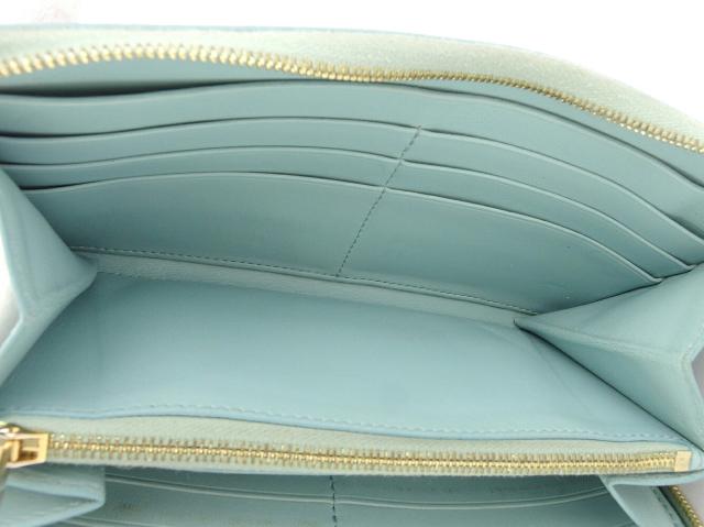 セリーヌ CELINE 長財布バイカラー ブルー レッド ゴールド レディース 中古_4