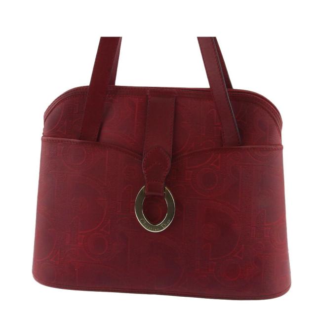 【BIGお買い物ラリー★30%OFFセール中】ディオール Dior トートバッグトロッター オールドディオール レッド ゴールド レディース 中古