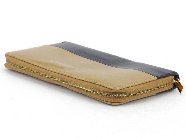 【週末タイムSALE★30%OFF】セリーヌ CELINE 長財布 ベージュ ブラック レディース 中古