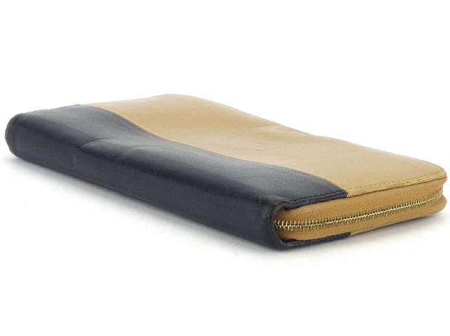 【週末タイムSALE★30%OFF】セリーヌ CELINE 長財布 ベージュ ブラック レディース 中古
