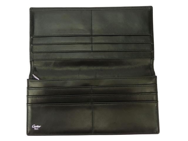 【ウィンターSALE★30%OFF】カルティエ CARTIER 長財布パシャ ブラック シルバー レディース 中古