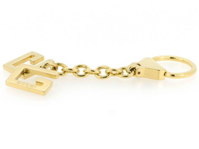 【30％OFF★週末タイムセール】グッチ GUCCI キーホルダーGマーク ゴールド レディース 中古_2