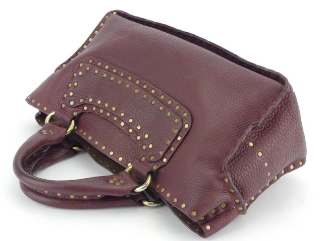 【GWタイムセール】セリーヌ CELINE ハンドバッグブギーバッグ ボルドー ゴールド レディース 中古_2