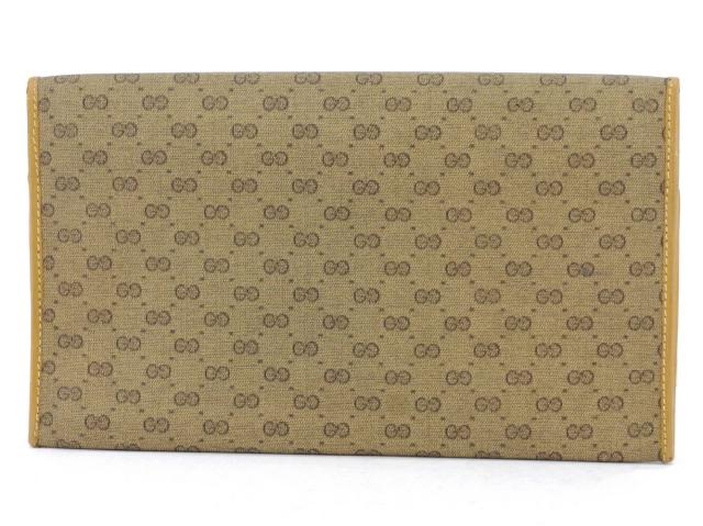 グッチ GUCCI 長財布マイクロGG オールドグッチ ブラウン ベージュ 