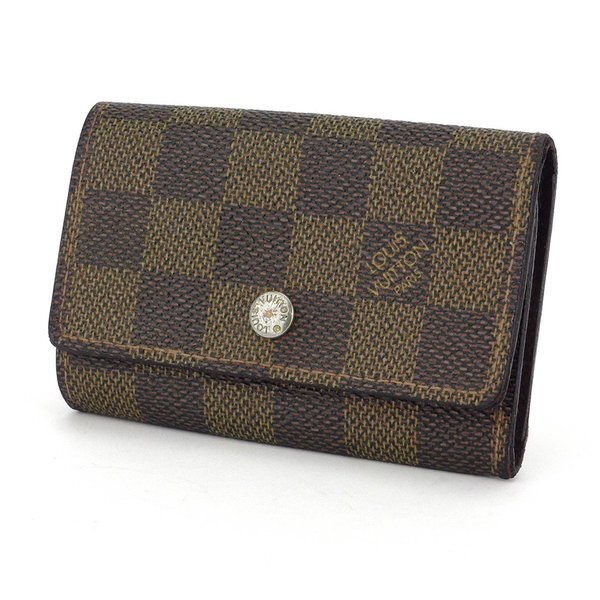 【BIGお買い物ラリー★30%OFFセール中】ルイ・ヴィトン LOUIS VUITTON キーケースダミエ ミュルティクレ6 ブラウン ベージュ ゴールド レディース 中古