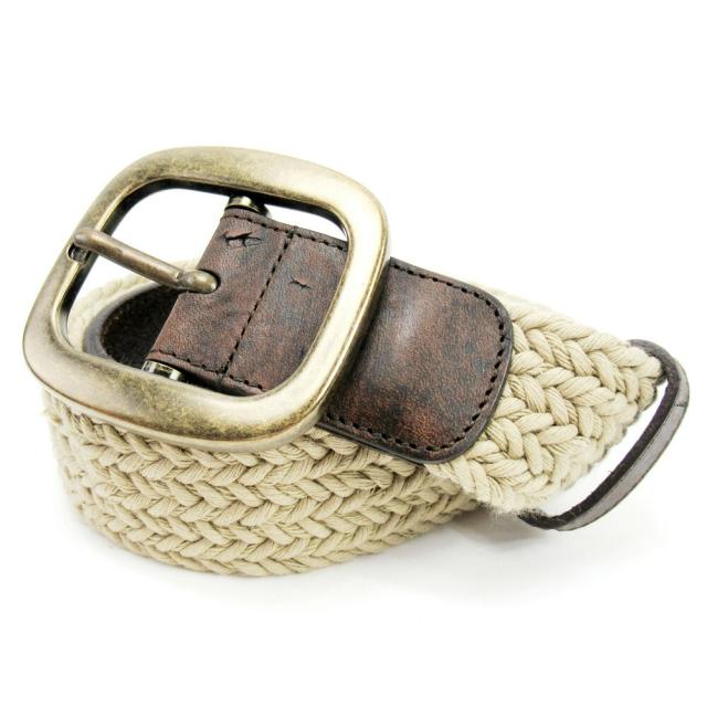 【BIGお買い物ラリー★30%OFFセール中】ドルチェアンドガッバーナ DOLCE&GABBANA ベルト ドルガバ ベージュ ブラウン レディース 中古