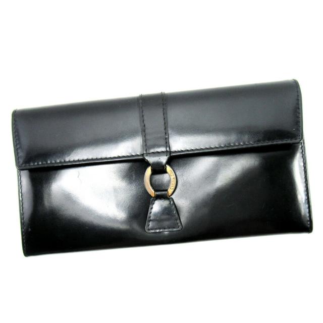 Dior ブラックレザー 二つ折り財布 Dior 黒 レザー 二つ折り財布 - メルカリ