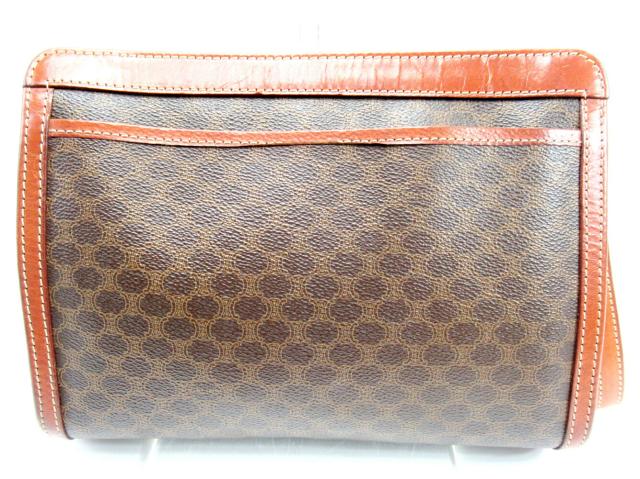 【30％OFF★土日ひと休み大売り出し】セリーヌ CELINE クラッチバッグマカダム 赤銅色 レディース 中古