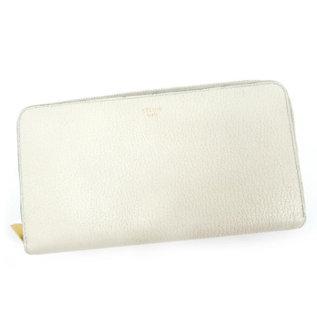 【BIGお買い物ラリー★30%OFFセール中】セリーヌ CELINE 長財布 ベージュ レディース 中古