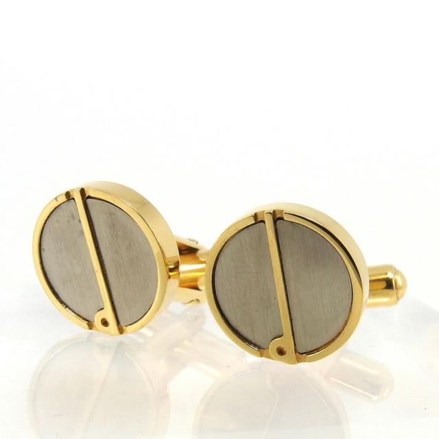 【BIGお買い物ラリー★30%OFFセール中】ダンヒル Dunhill カフスdマーク スウィヴル式 ゴールド シルバー レディース 中古