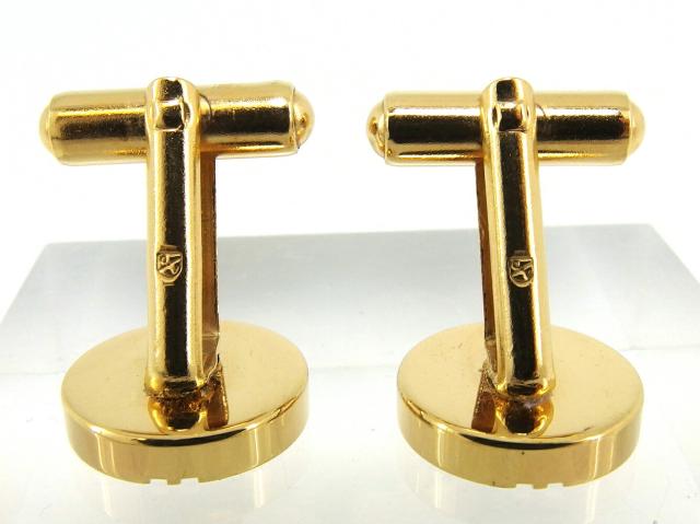 【GWタイムセール】ダンヒル Dunhill カフスdマーク スウィヴル式 ゴールド シルバー レディース 中古_3