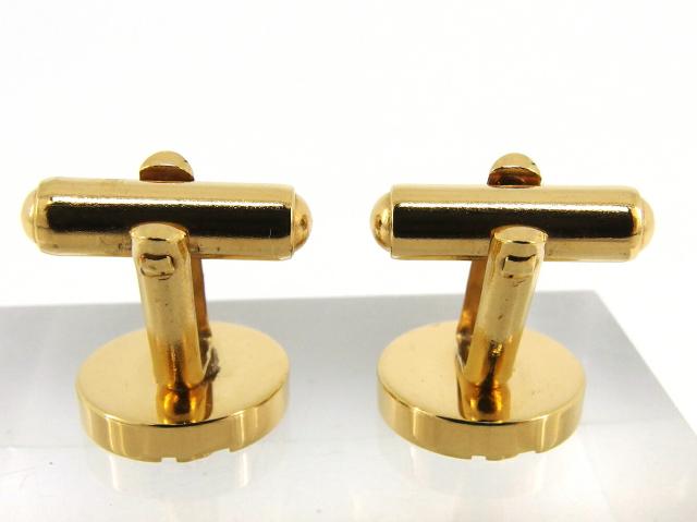 【GWタイムセール】ダンヒル Dunhill カフスdマーク スウィヴル式 ゴールド シルバー レディース 中古_4