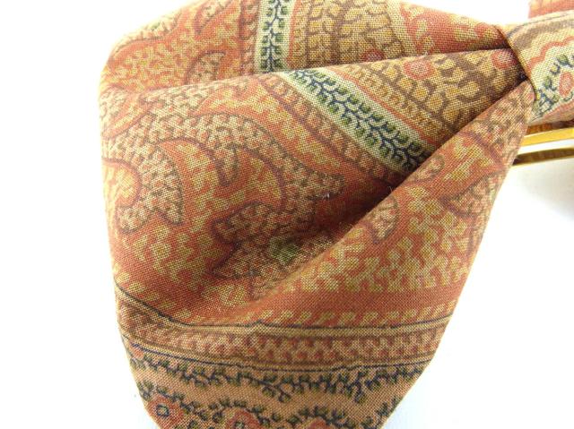 【30％OFF★週末タイムSALE】エトロ ETRO バレッタペイズリー リボン ベージュ ブラウン系 レディース 中古_5
