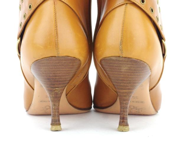 ディオール Dior ブーツショート ♯35ハーフ ポインテッドトゥ ライト