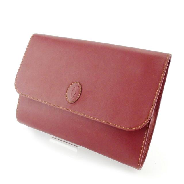 【X'masセール★30%OFF】カルティエ CARTIER クラッチバッグマストライン ボルドー レディース 中古