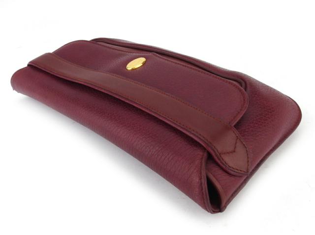 【30％OFF★土日ひと休み大売り出し】カルティエ CARTIER クラッチバッグマストライン ボルドーワイン レディース 中古