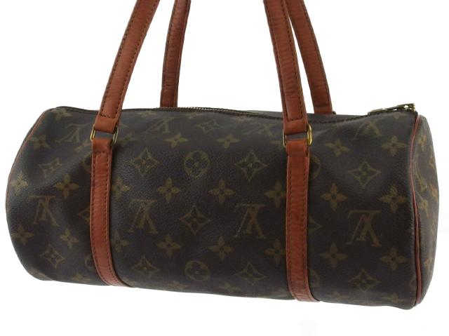 ルイ・ヴィトン LOUIS VUITTON ハンドバッグモノグラム パピヨン30 旧タイプ ブラウン ベージュ ゴールド レディース 中古_1